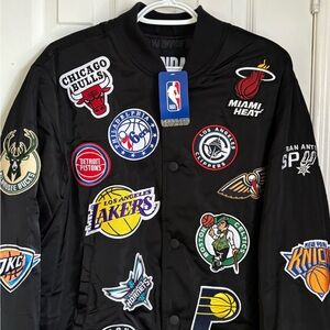 NBA Black Jacket with Team Logos